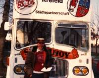 Richard with the decorated bus